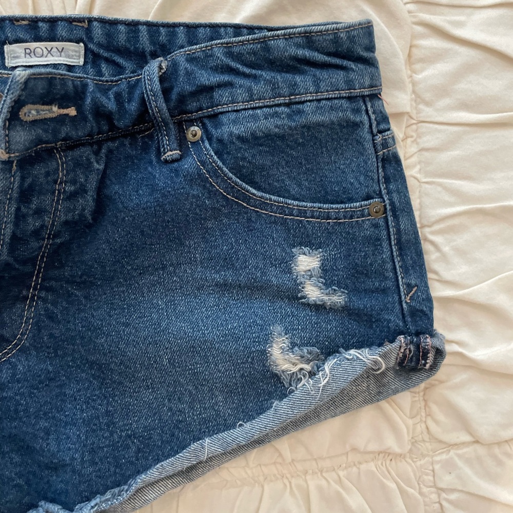 Roxy Button-fly Distressed Denim Short - Picture 4 of 11